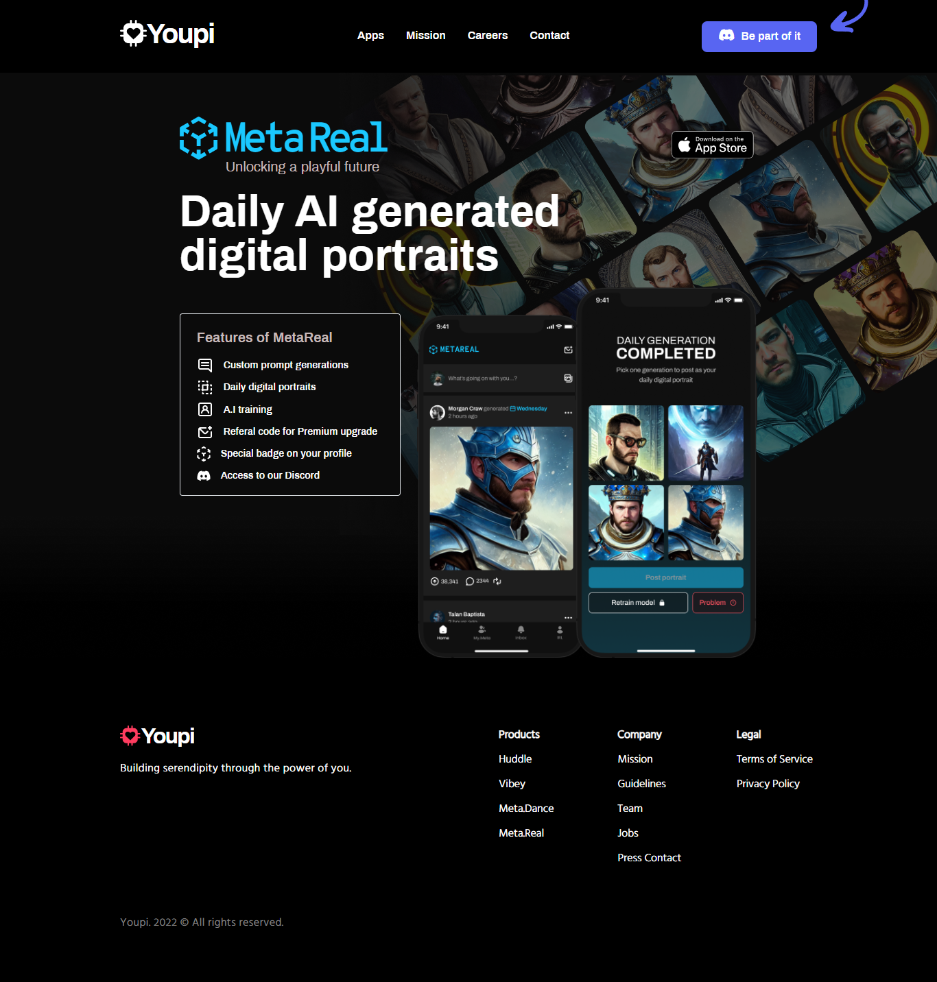 Youpi Meta Real web design project with premium UX